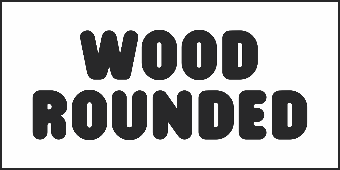 Example font Wood Rounded JNL #5